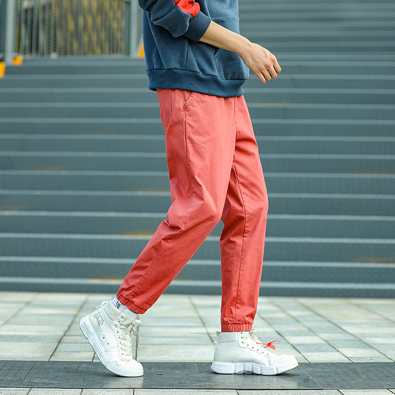 Men's cargo pants in camouflage look with elastic waistband and drawstring Mune Fashion