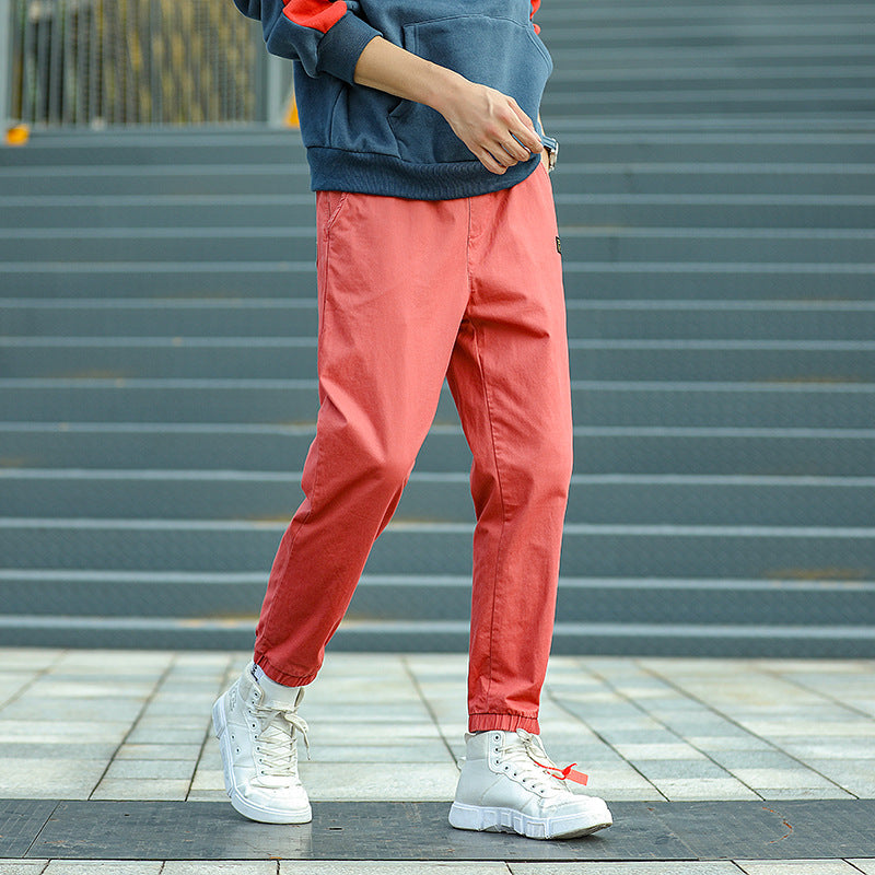 Men's cargo pants in camouflage look with elastic waistband and drawstring Mune Fashion