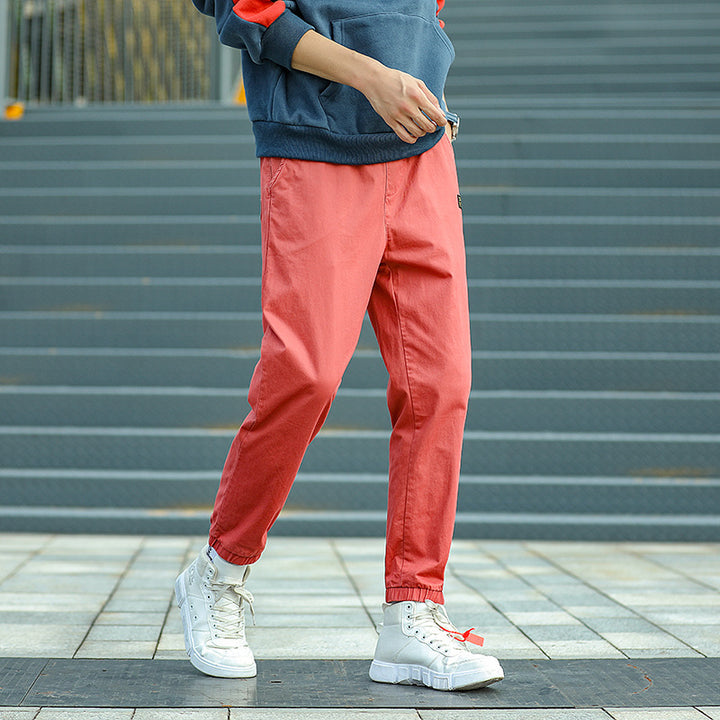 Men's cargo pants in camouflage look with elastic waistband and drawstring Mune Fashion