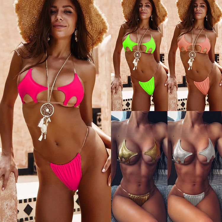Women's Cut-Out Bikini with Transparent Straps Mune Fashion