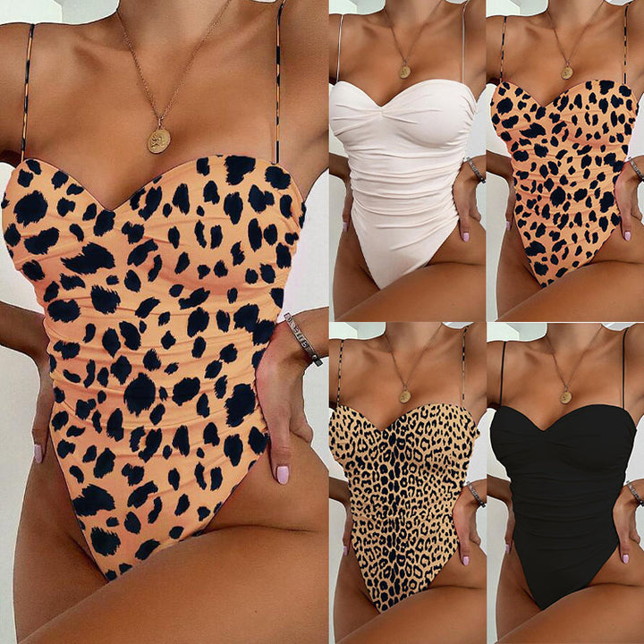 Women One-Piece Swimsuit with Elegant Ruffle Details Mune Fashion