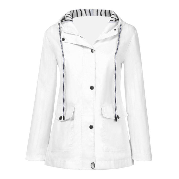Women's waterproof parka with hood, drawstring and patch pockets Mune Fashion