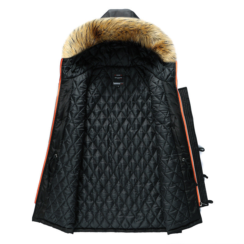 Men's winter parka with removable hood and faux fur trim Mune Fashion