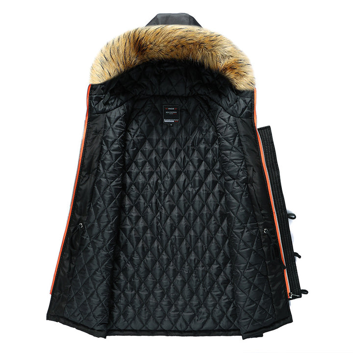 Men's winter parka with removable hood and faux fur trim Mune Fashion