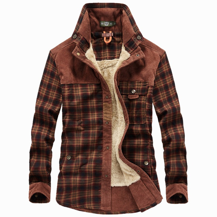 Men's Thermal Insulated Flannel Jacket Mune Fashion