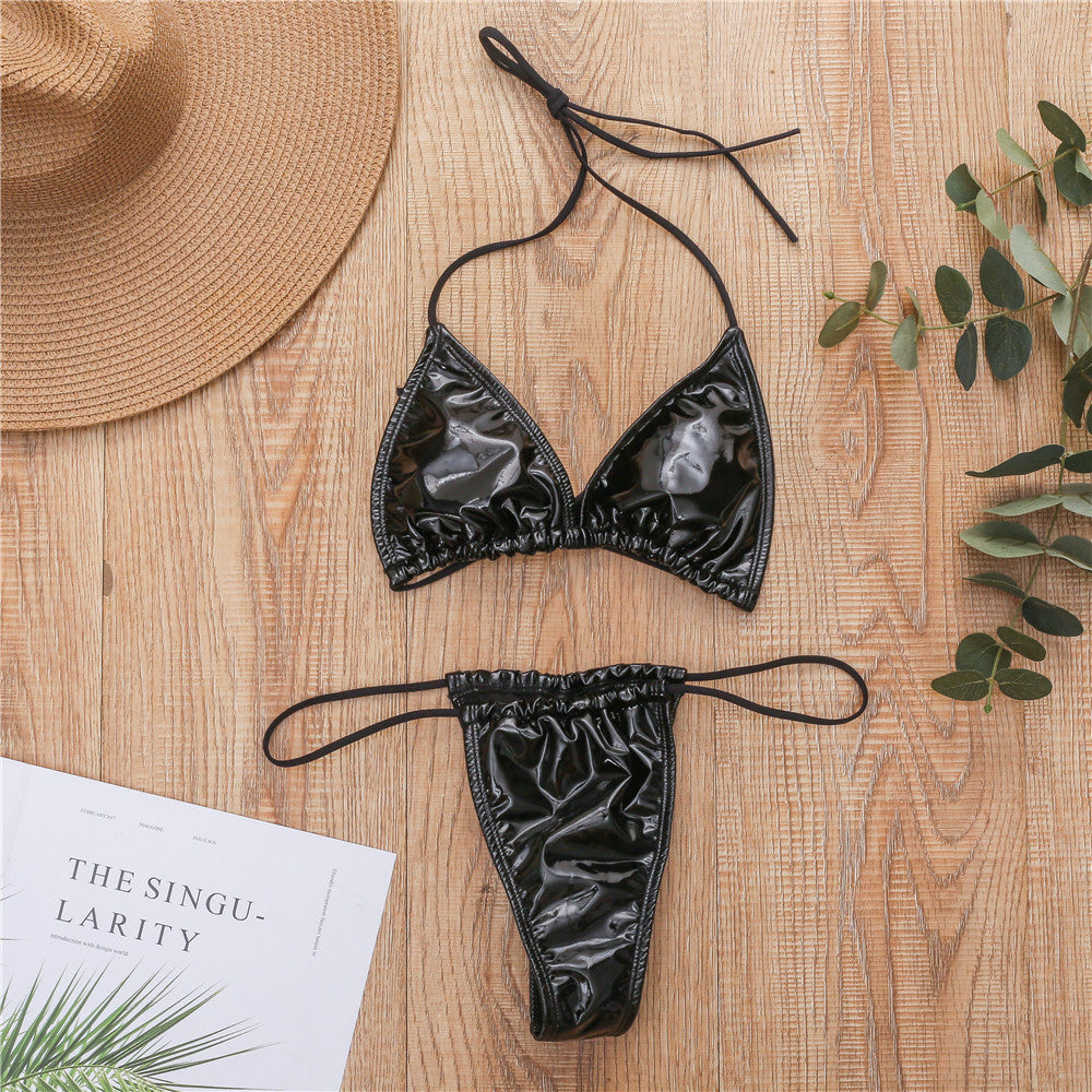 Women's triangle bikini with silky finish and adjustable straps Mune Fashion