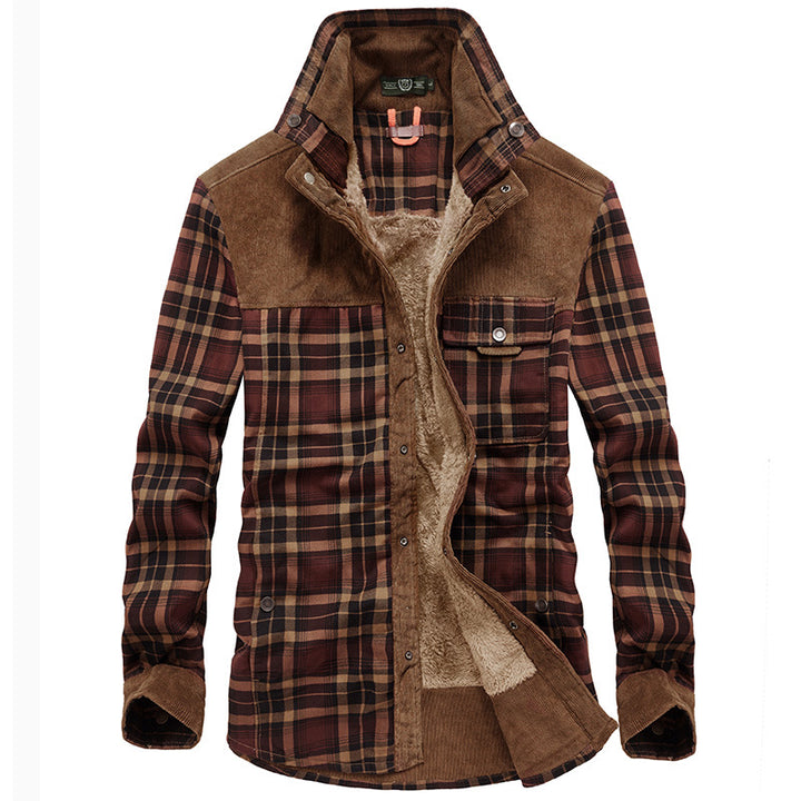 Men's Thermal Insulated Flannel Jacket Mune Fashion