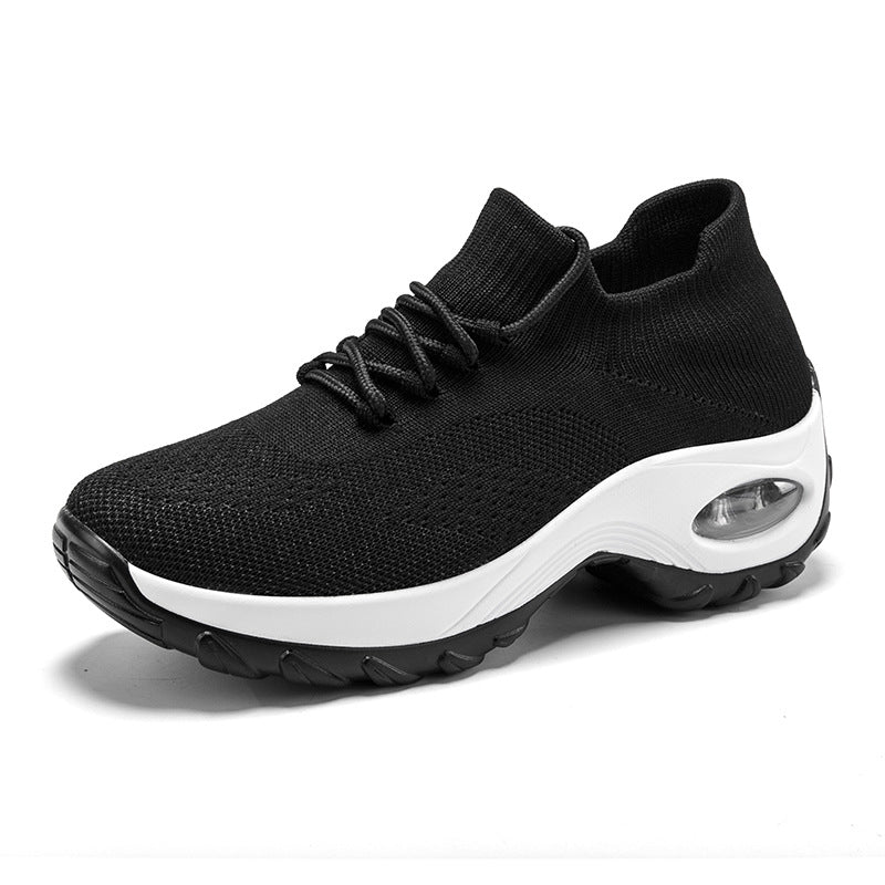 Women’s knitted sock sneaker with air-cushioned sole and elastic knit upper Mune Fashion