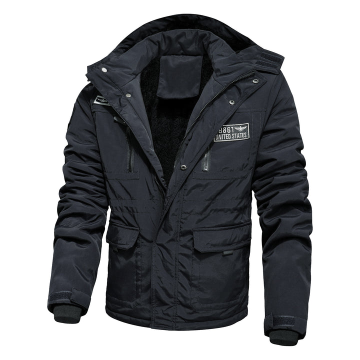 Men's winter parka with removable hood and faux fur trim Mune Fashion