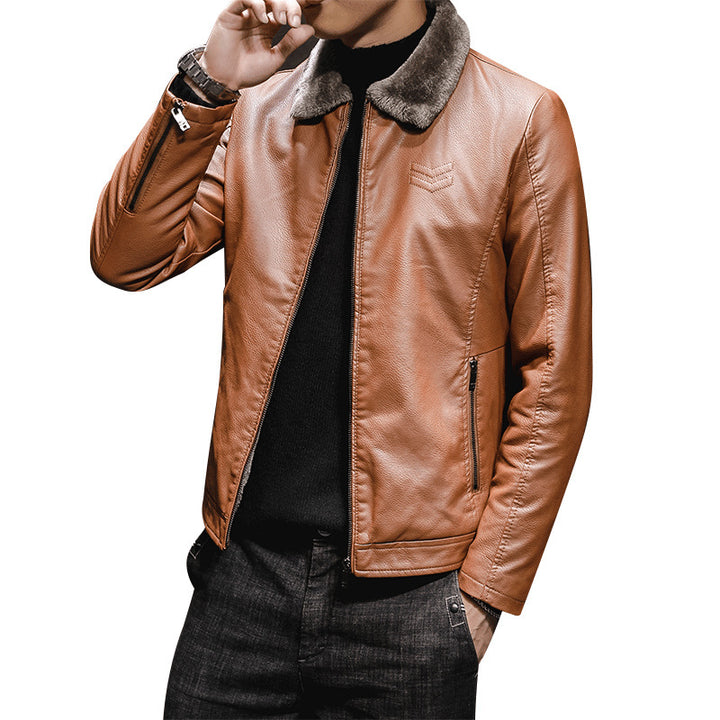 Men's Leather Jacket Mune Fashion