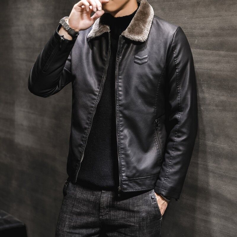 Men's Elegant Leather Jacket Mune Fashion