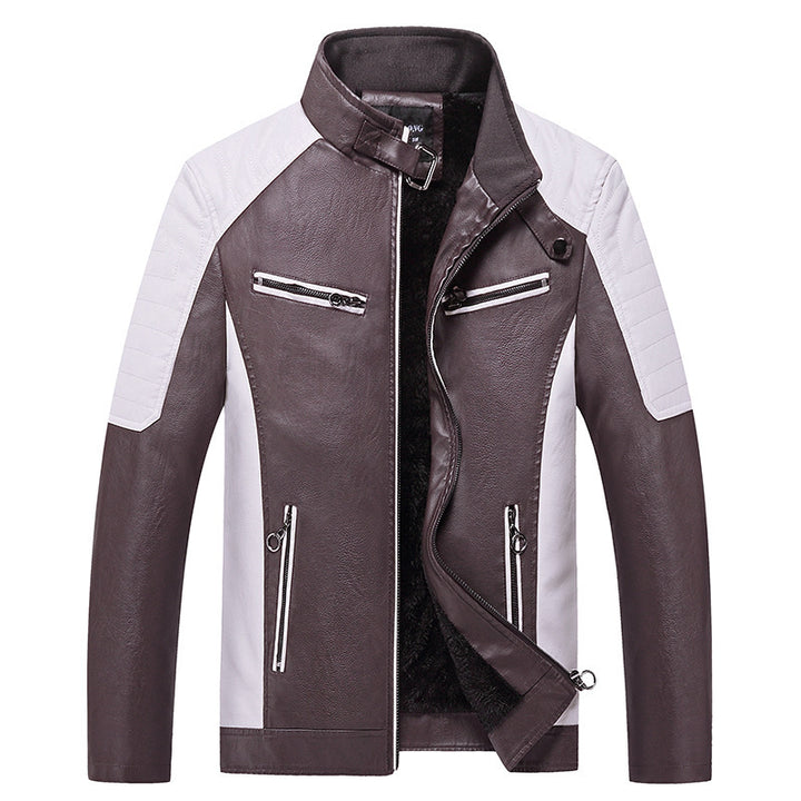 Men's Stylish Faux Leather Jacket Mune Fashion
