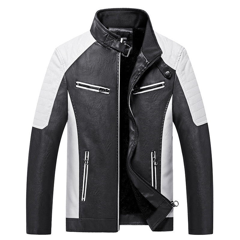 Men's Stylish Faux Leather Jacket Mune Fashion
