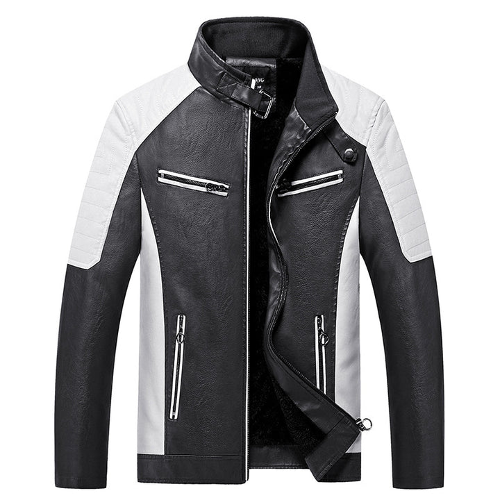 Men's Stylish Faux Leather Jacket Mune Fashion