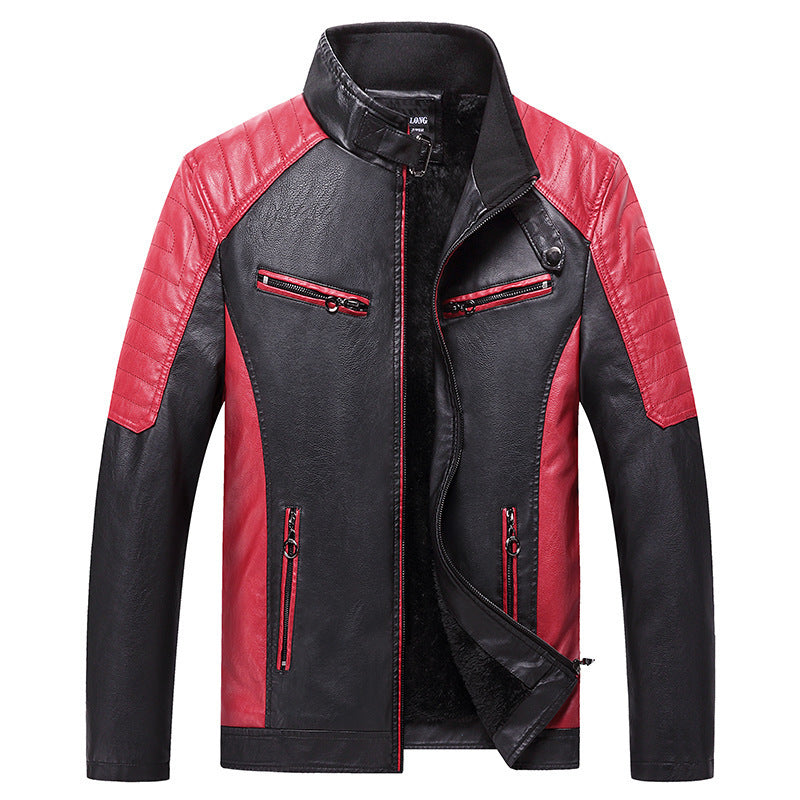 Men's Stylish Faux Leather Jacket Mune Fashion