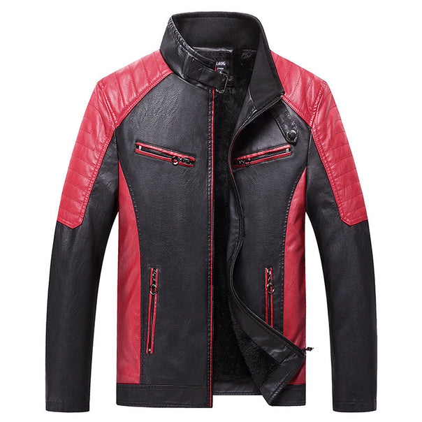 Men's Stylish Faux Leather Jacket Mune Fashion