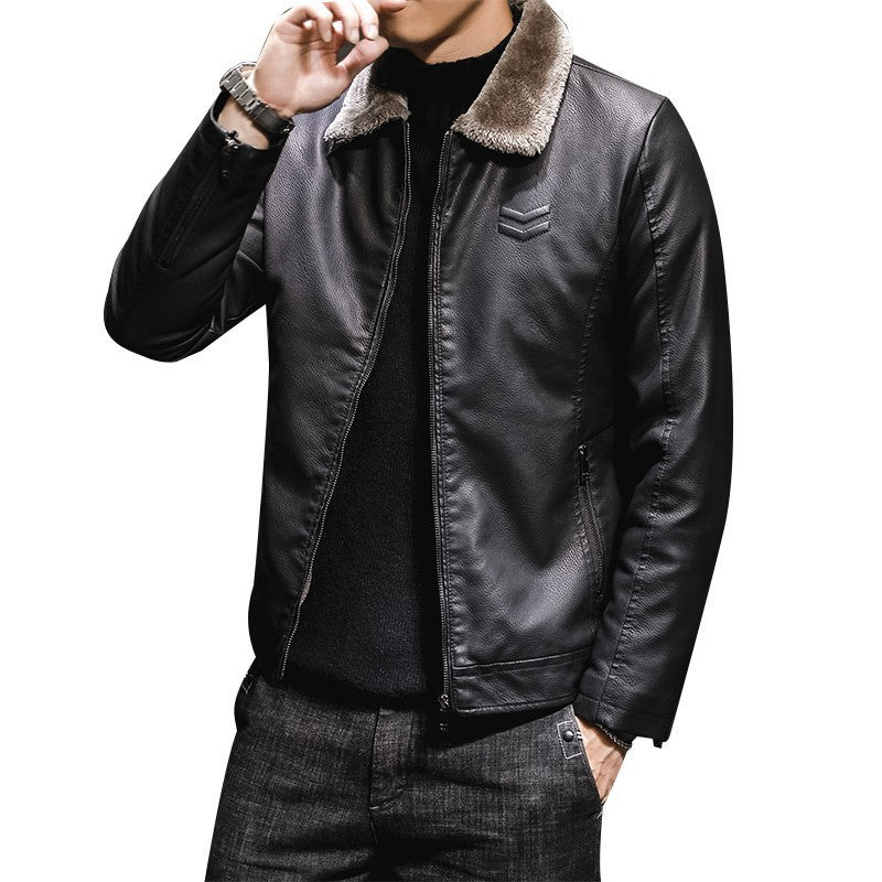 Men's Practical Leather Jacket Mune Fashion
