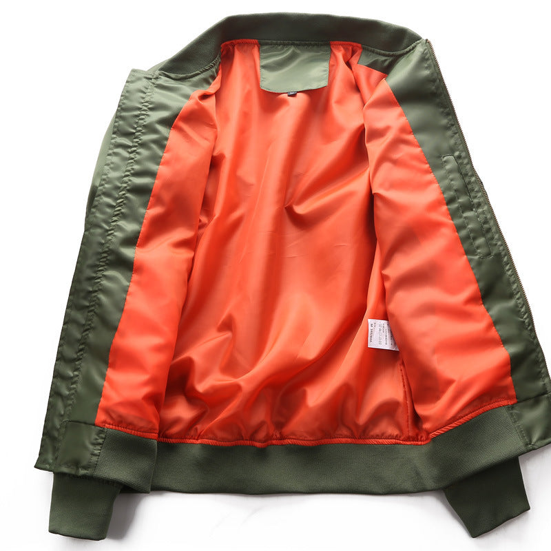 Men's military-inspired bomber jacket with arm pocket, ribbed cuffs & water-repellent nylon shell Mune Fashion
