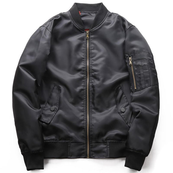 Men's bomber jacket made of water-repellent nylon with arm pocket Mune Fashion