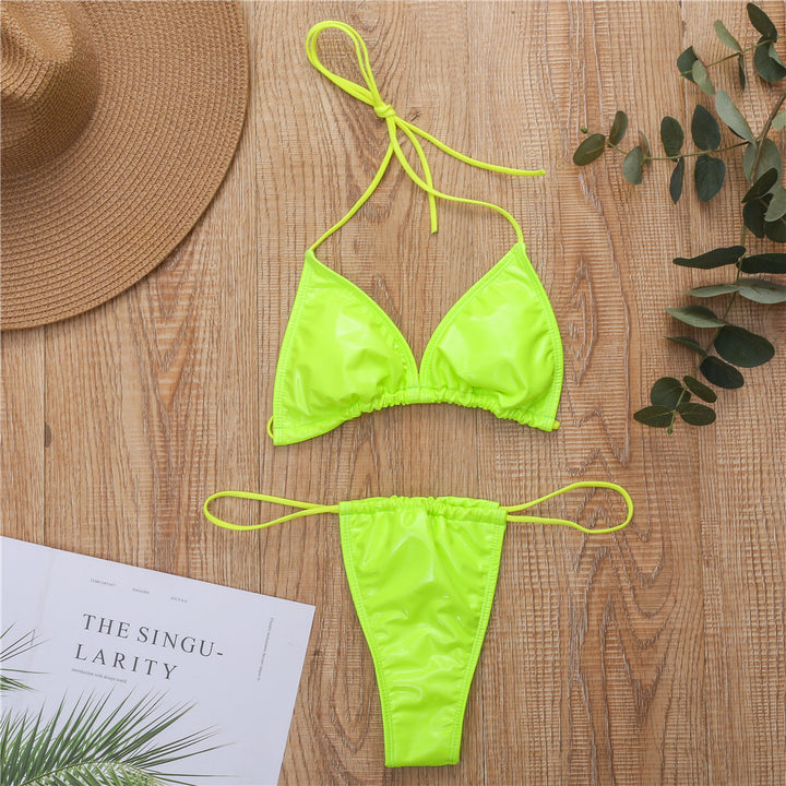 Women's triangle bikini with silky finish and adjustable straps Mune Fashion