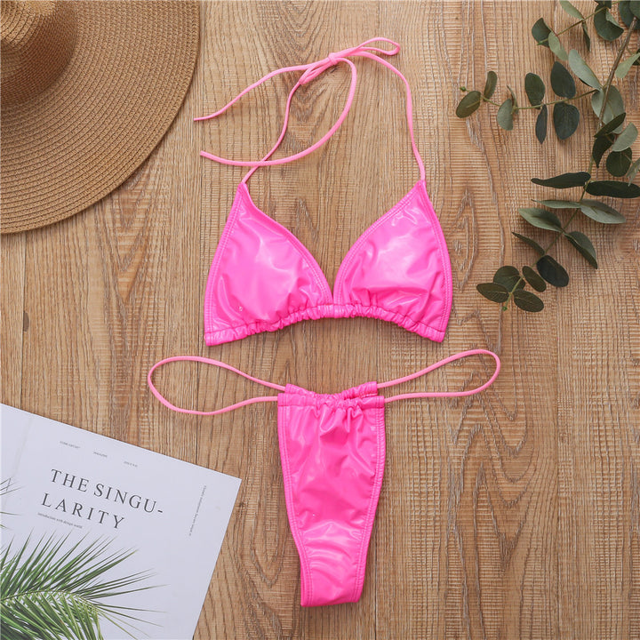 Women's triangle bikini with silky finish and adjustable straps Mune Fashion