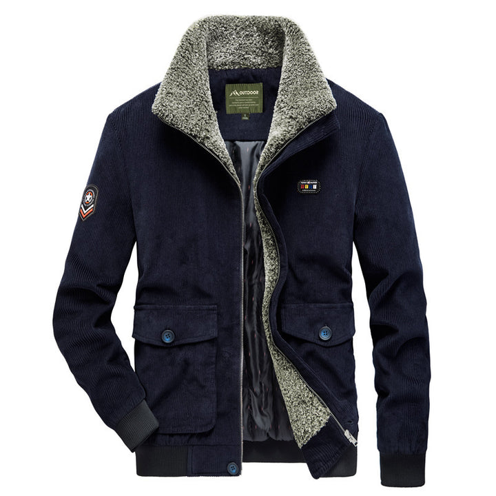 Men's Casual Cord Jacket with Fleece Lining Mune Fashion