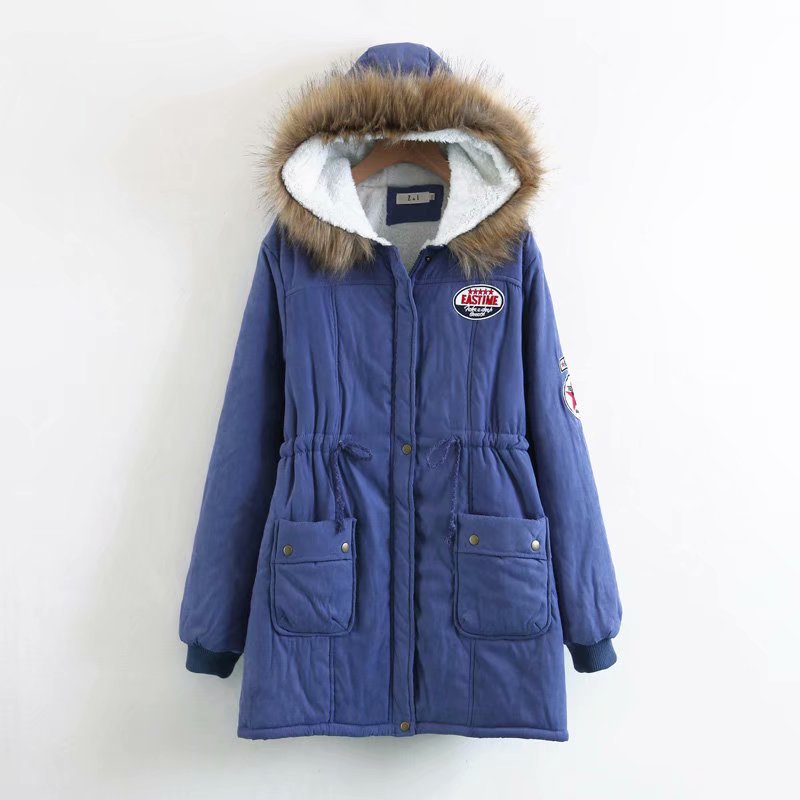 Women's Long Utility Parka with Teddy Lining, Hood with Faux Fur and Drawstring Mune Fashion
