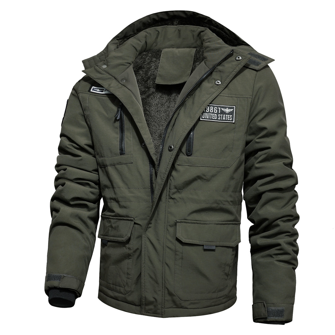 Men's winter parka with removable hood and faux fur trim Mune Fashion