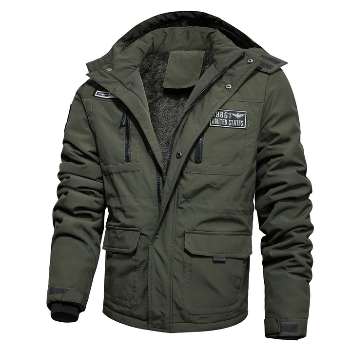 Men's winter parka with removable hood and faux fur trim Mune Fashion
