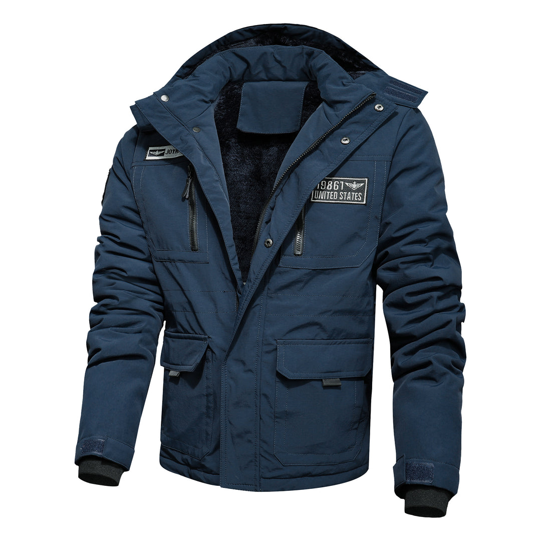 Men's winter parka with removable hood and faux fur trim Mune Fashion