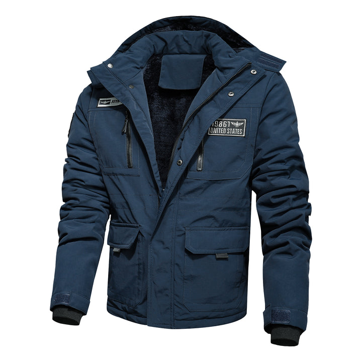 Men's winter parka with removable hood and faux fur trim Mune Fashion