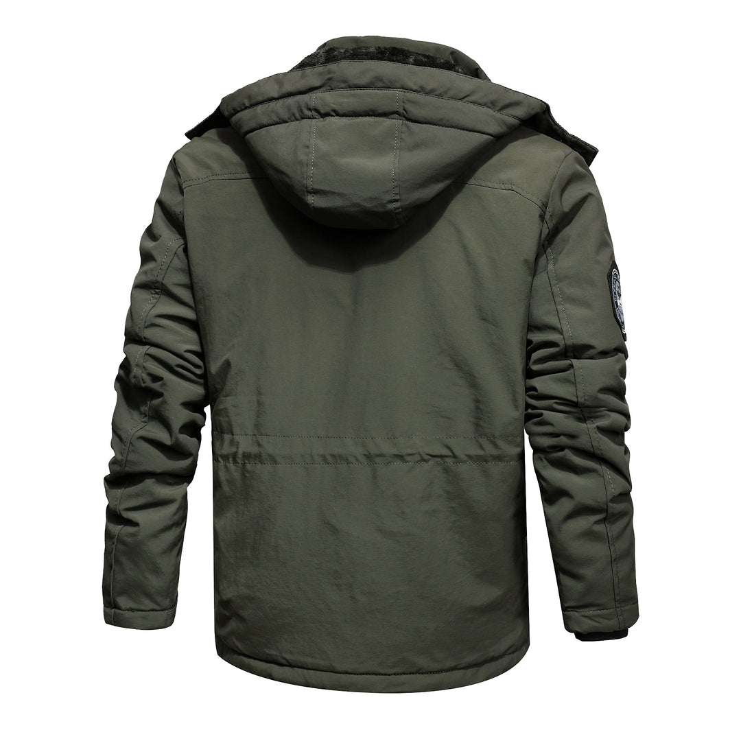 Men's winter parka with removable hood and faux fur trim Mune Fashion