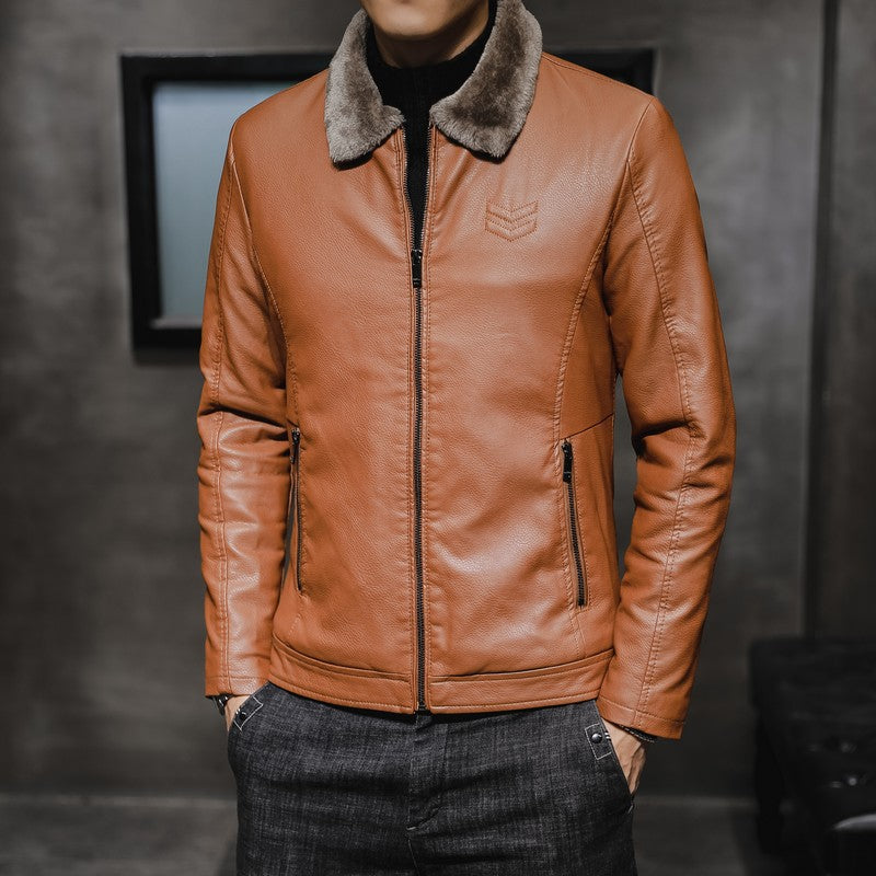 Men's Leather Jacket Mune Fashion