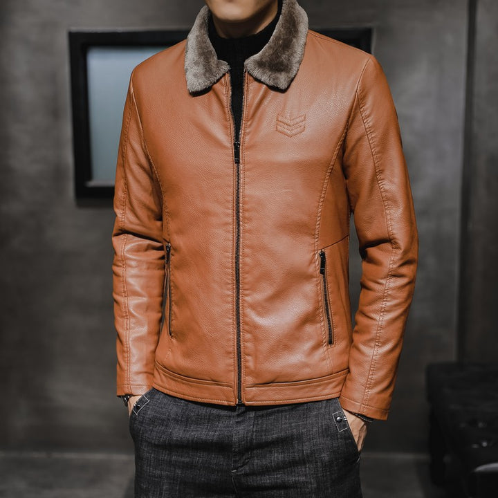 Men's Leather Jacket Mune Fashion
