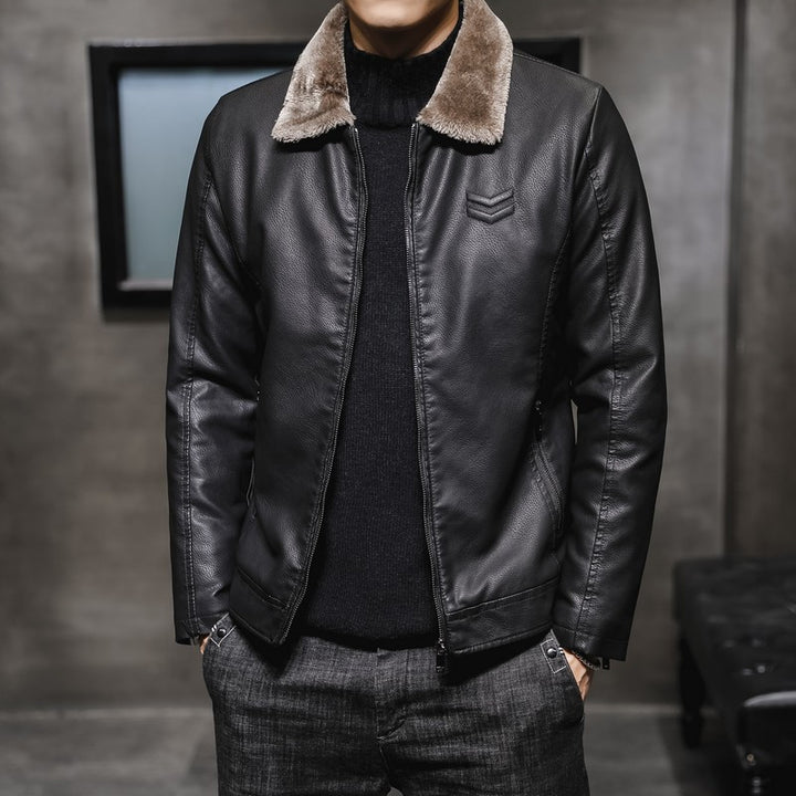 Men's Practical Leather Jacket Mune Fashion
