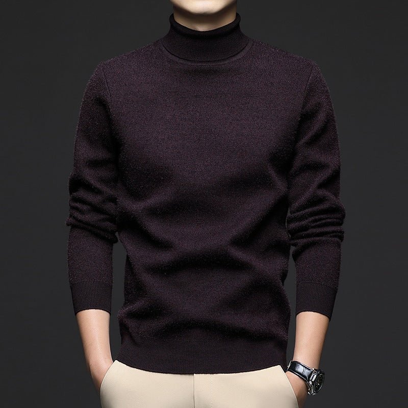 Men's turtleneck sweater, knitted, warm, for winter