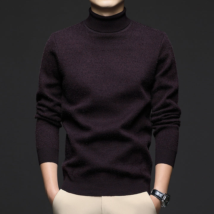 Men's turtleneck sweater, knitted, warm, for winter