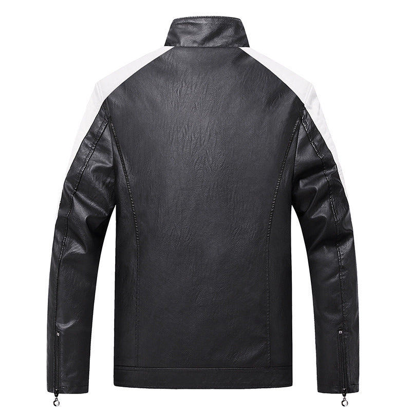 Men's Stylish Faux Leather Jacket Mune Fashion