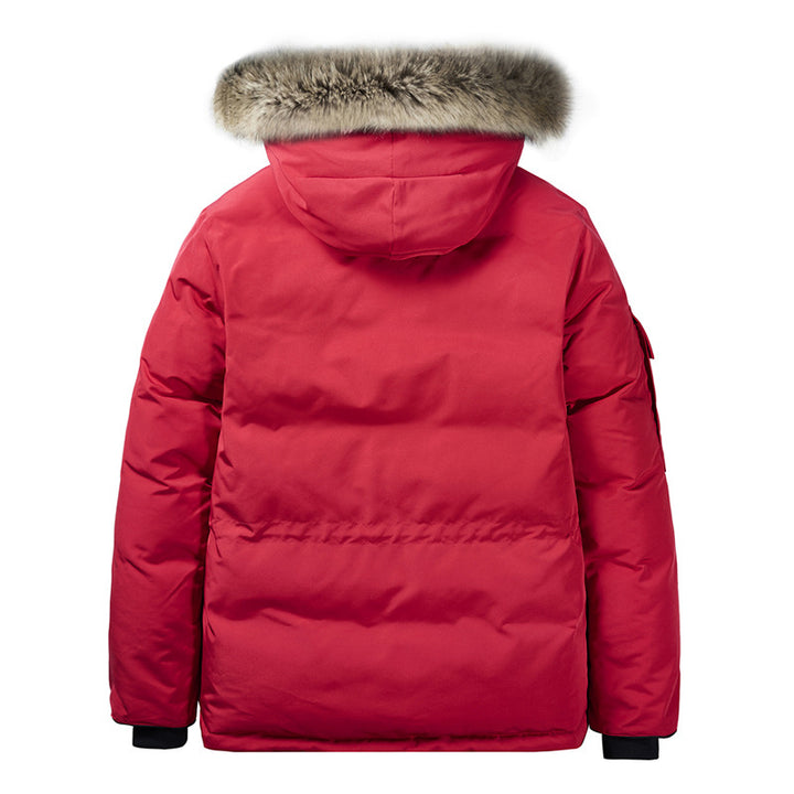 Men's Thermal Parka with Hood and Removable Fur Trim Mune Fashion