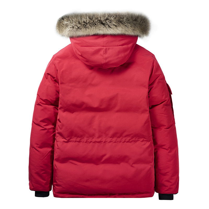 Men's Quilted Winter Parka with Faux Fur Hood and Multiple Pockets Mune Fashion
