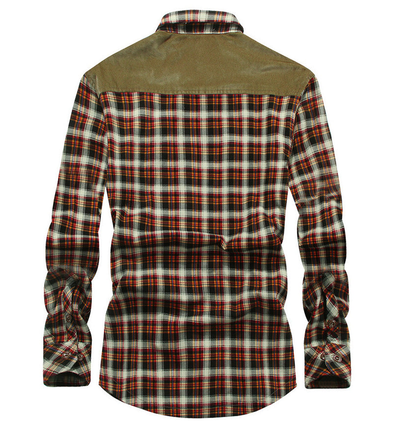 Men's Patterned Flannel Shirt Jacket Mune Fashion