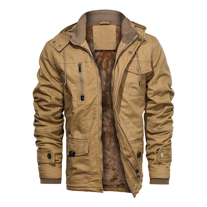 Men's Insulated Field Jacket with Teddy Lining, Windproof Canvas & Multiple Pockets Mune Fashion