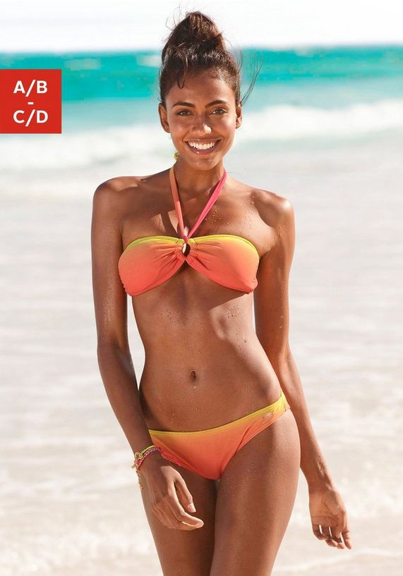 Women's bikini top with playful knot and trendy color gradient Mune Fashion