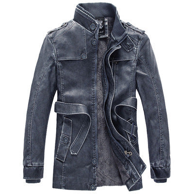 Men's Thermal Denim Parka with Sherpa Lining, High Collar and Multifunctional Pockets Mune Fashion