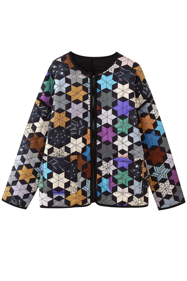 Mune | Five-Pointed Star Print Cotton Jacket