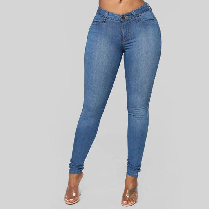 Ladies High-Rise Sculpting Skinny Jeans with Shaping Hip Lift Mune Fashion