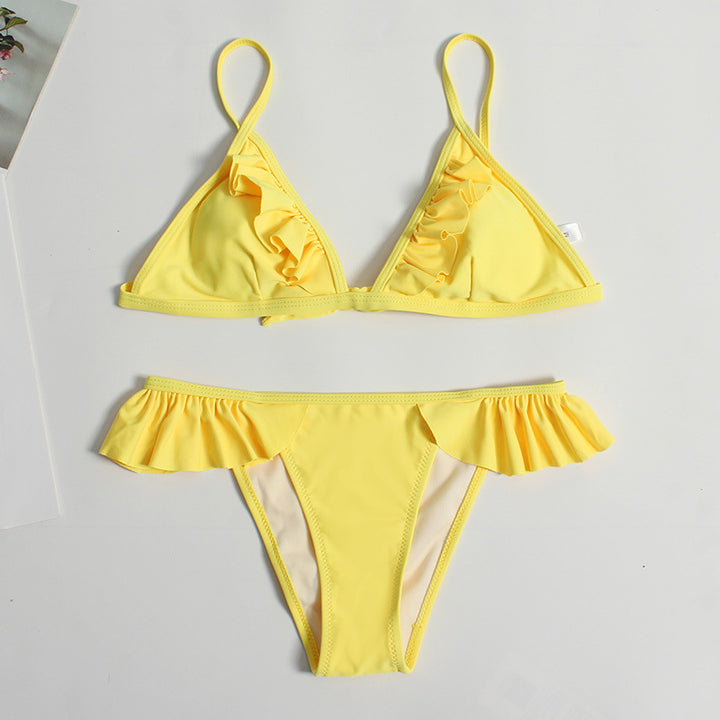 Women Ruffle Cut Bikini Set Mune Fashion