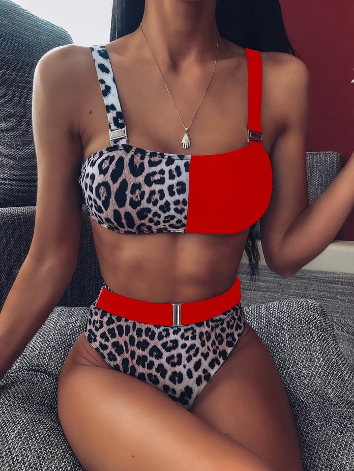 Women Trendy Leo Pattern Bikini Mune Fashion