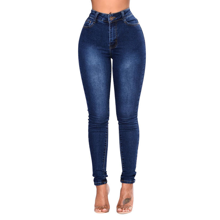 Ladies High-Rise Sculpting Skinny Jeans with Shaping Hip Lift Mune Fashion