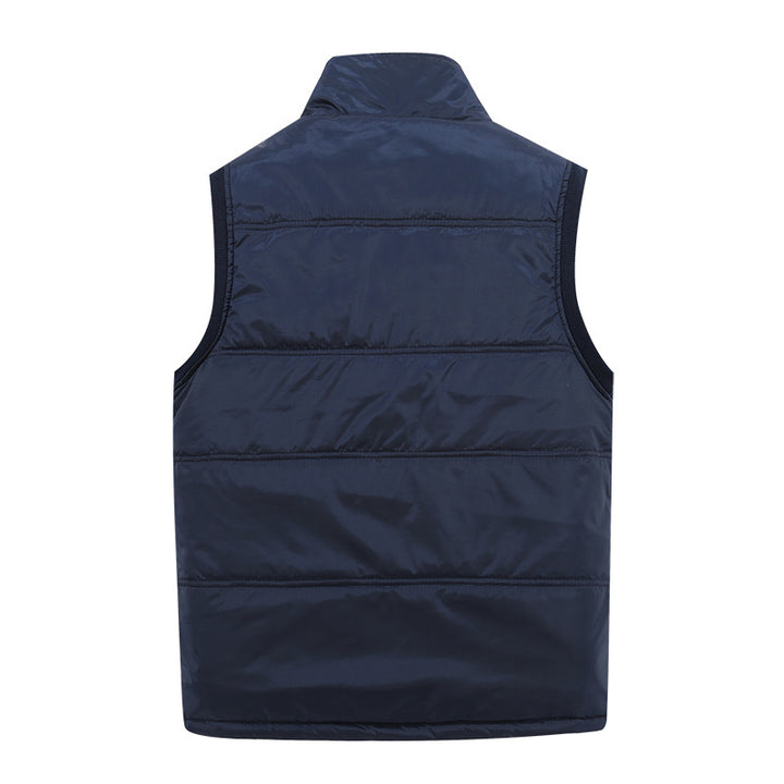 Men's Padded Quilted Vest with Teddy Lining, High Stand Collar and Multi-Pockets Mune Fashion